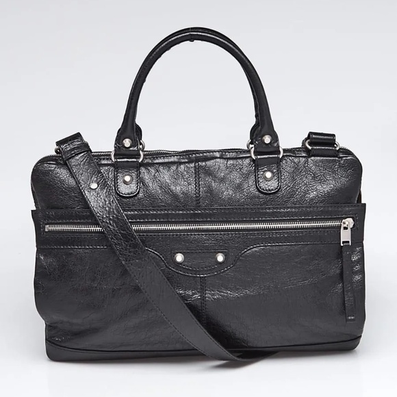 Balenciaga Handbags - BALENCIAGA BLACK LAMBSKIN LEATHER - UNISEX WORK BAG